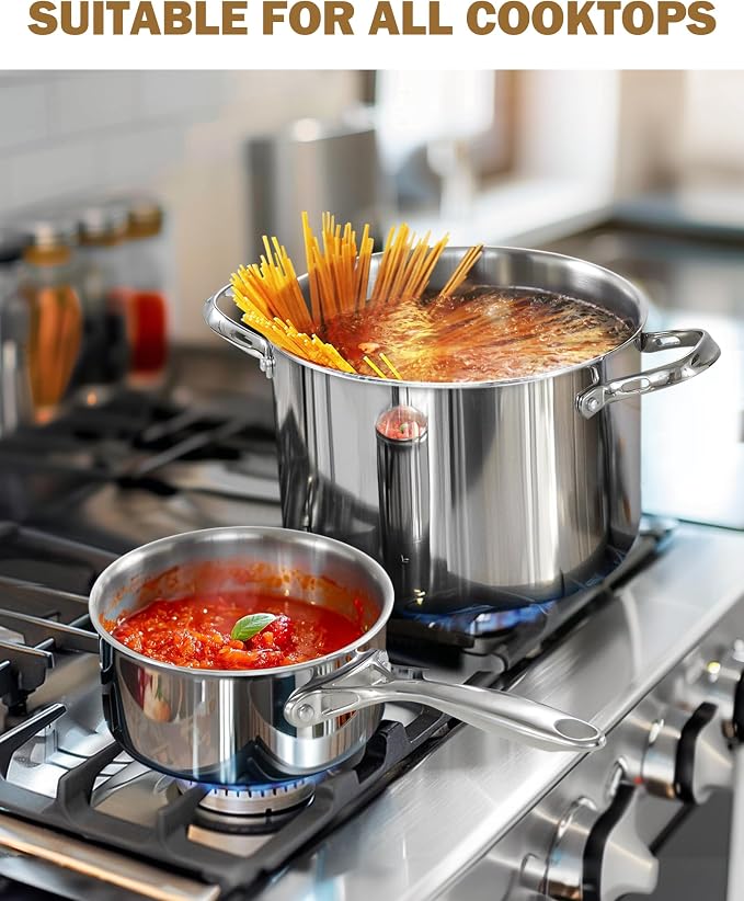 Cooks Standard Stainless Steel Saucepan Set 1.5 and 3 Quart - Image 3