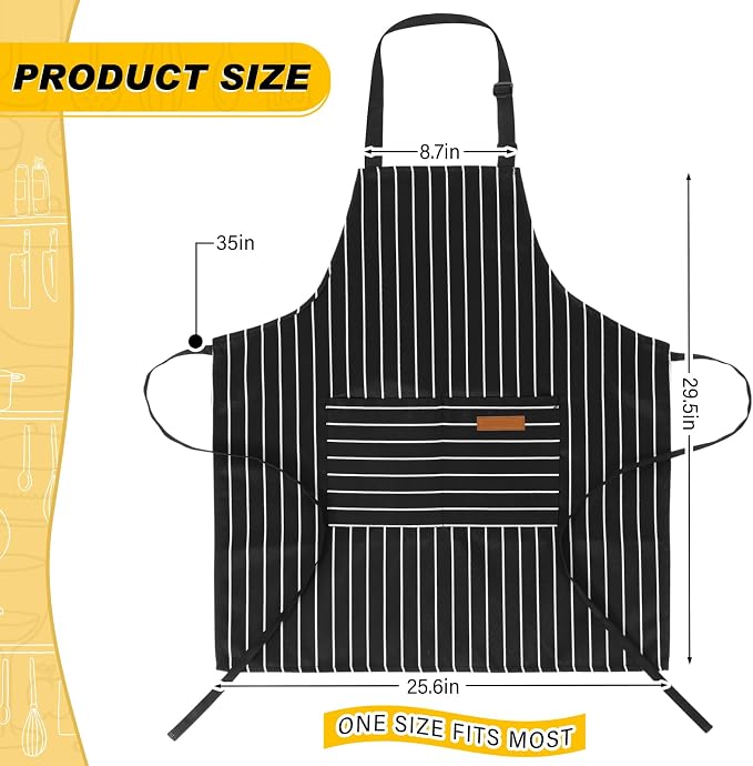 Handepo 4 Pcs Kitchen Aprons - Image 2