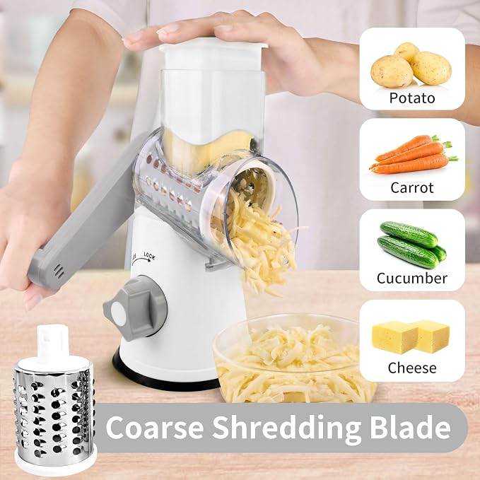Rotary Cheese Grater, Manual Cheese Shredder - Image 2