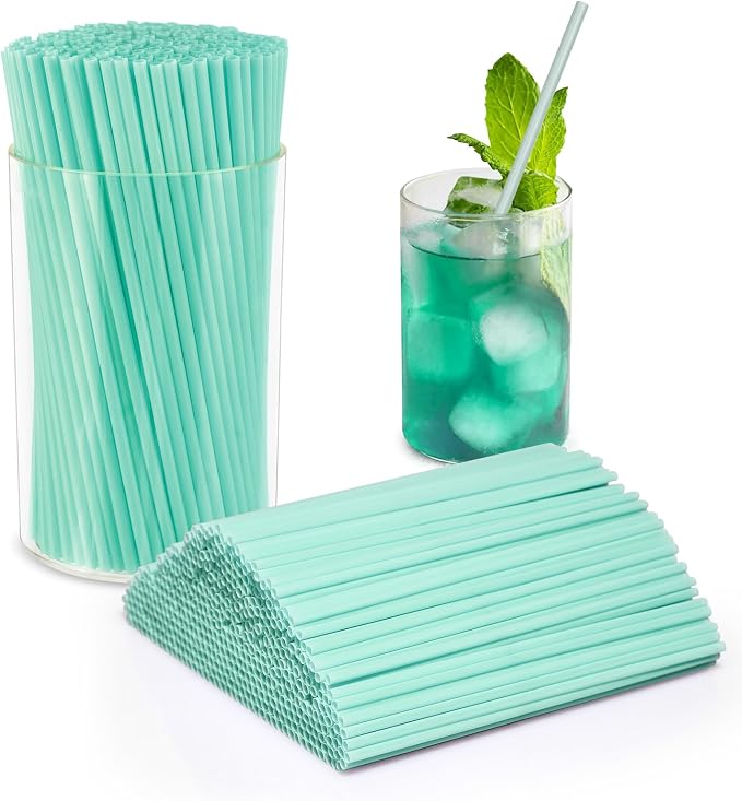 500 Pcs Blue Aqua Coffee Stir Sticks Set Mint Blue Cocktail Straws Coffee by DLUGOPIS