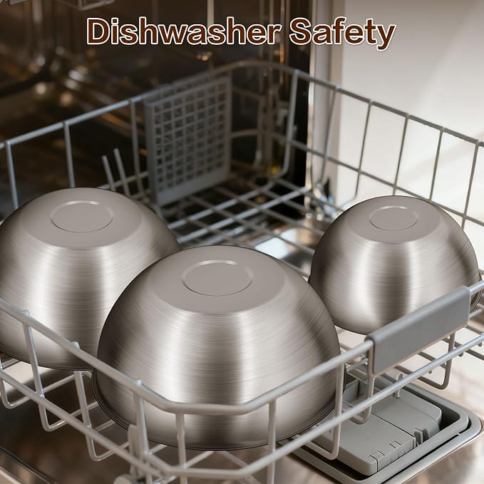 Gronivex Stainless Steel Mixing Bowls Set of 3 - Image 5