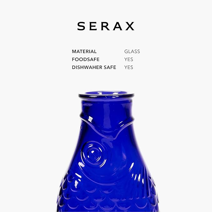 Serax Glass Water Pitcher | Fish & Fish glassware by Paola Navone | Wine Carafe - Image 6