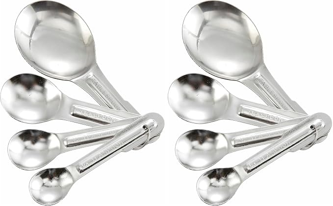 Winco 4-Piece Stainless Steel Measuring Spoon Set by Winco