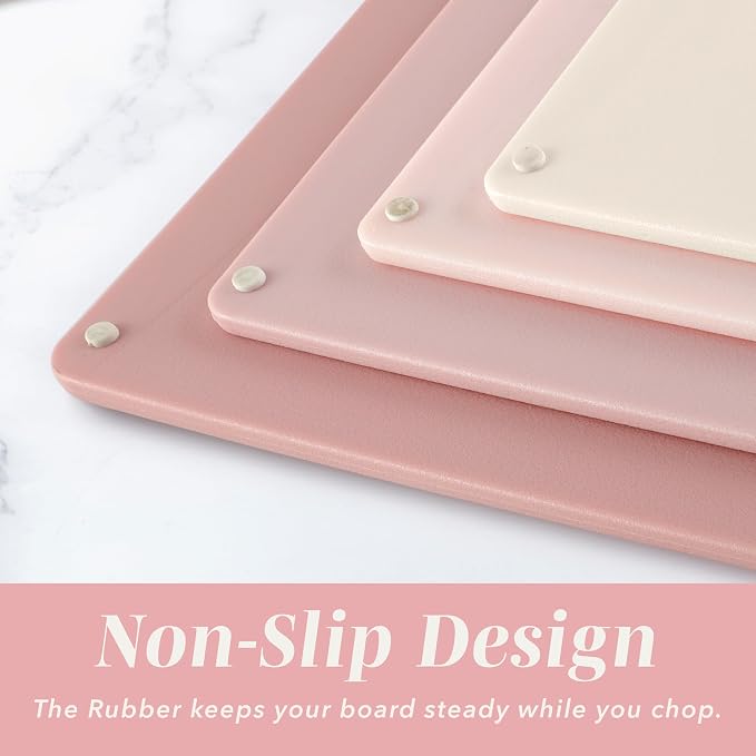 COOK WITH COLOR Non-Slip Cutting Board Set – Kitchen Essentials with Easy Grip - Image 3