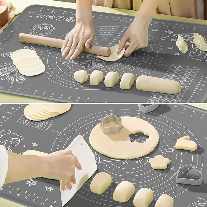 Silicone Baking Mat 32x24 inch, Extra Thick Non-stick Pastry Mat - Image 5