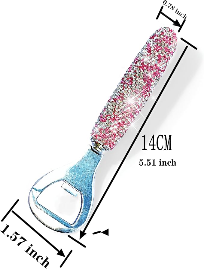 Handcrafted Pink Crystal Bling Beer Opener – Sparkle Diamond Bottle Openers - Image 7