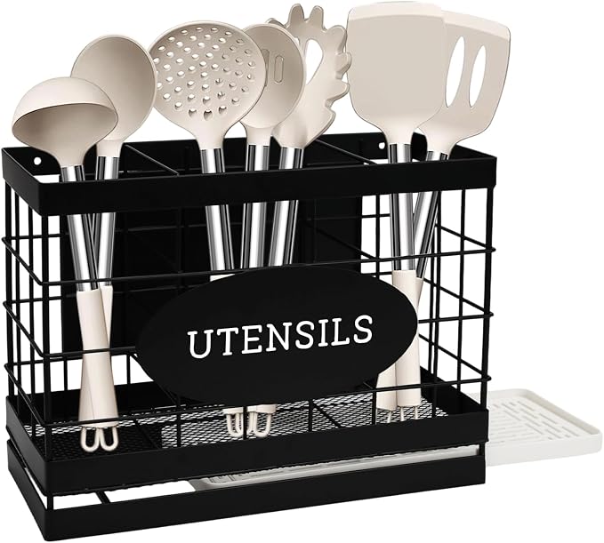 Magnetic Utensil Holder for Fridge Large Silverware Organizer Kitchen Utensil by Unknown