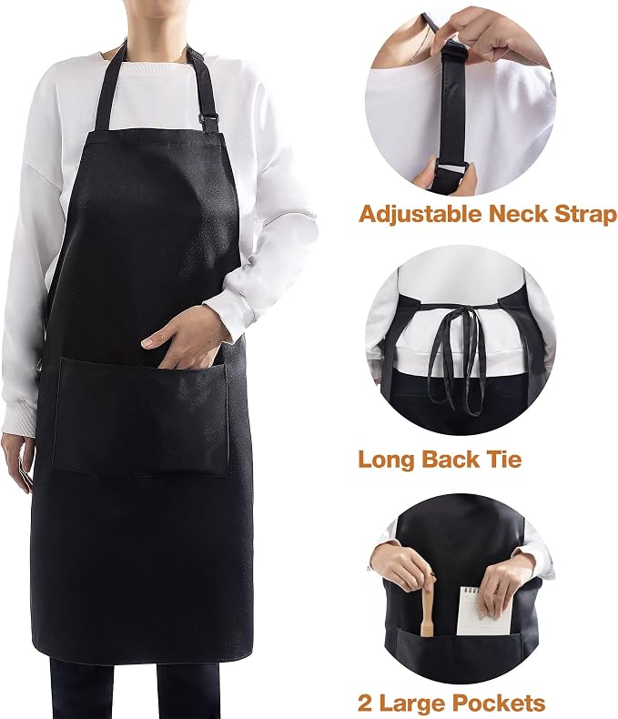 4 Pack Adjustable Apron, Machine Washable Apron Perfact - Image 5