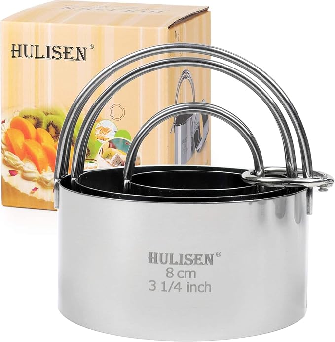 HULISEN Biscuit Cutter Set, Stainless Steel Round Cookies Cutter by HULISEN