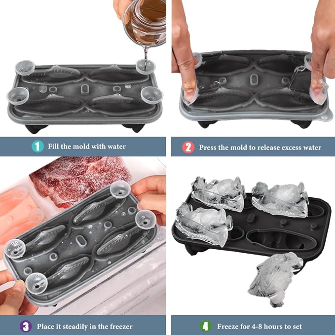 Dinosaur Ice Cube Tray, Silicone Ice Trays - Image 7