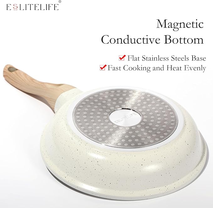 ESLITE LIFE Nonstick Ceramic Frying Pan Skillet - Image 7