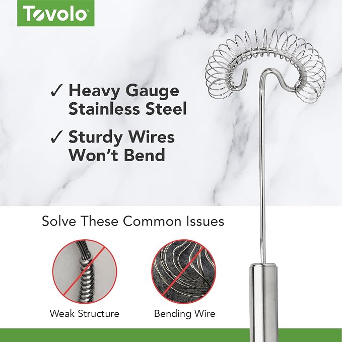 Tovolo Spiral Whisk Stainless Steel 10” Sauce and Gravy Whisk - Image 3