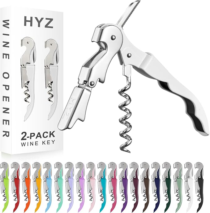 HYZ 2-Pack Wine Opener Waiter Corkscrew, Professional Wine Key by HYZ