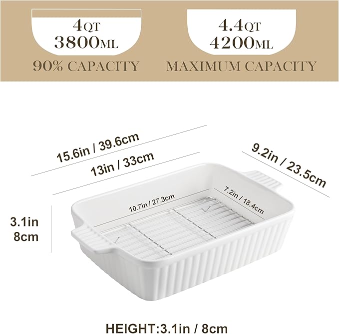 MALACASA 4.4 QT Baking Dish - Image 2