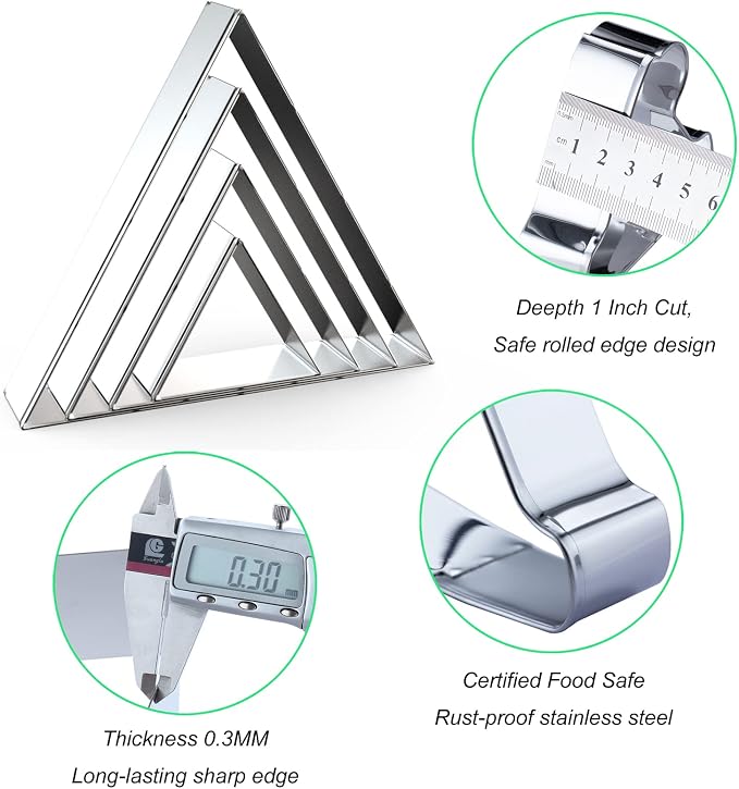 Equilateral Triangle Cookie Cutter Set Large - Image 3