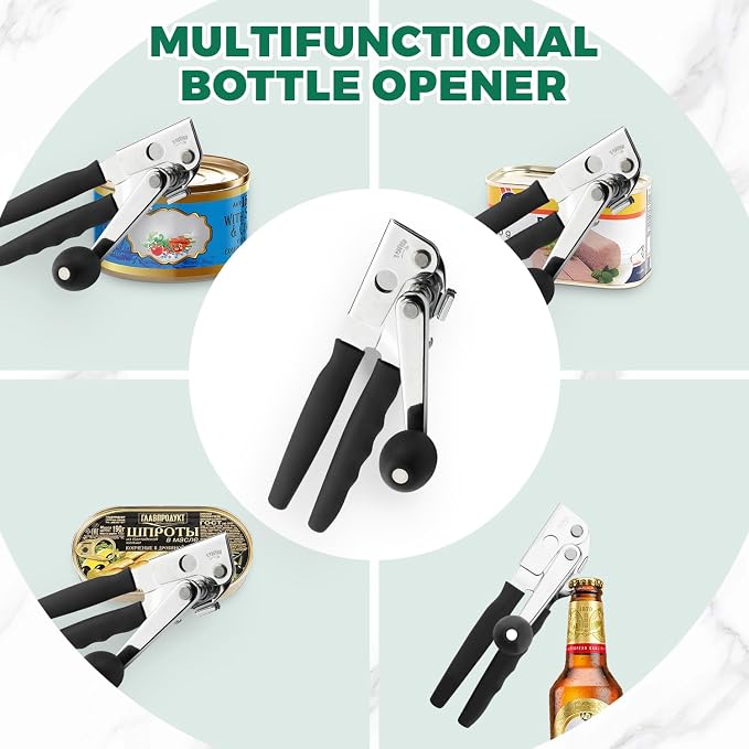 Commercial Can Opener Manual Heavy Duty Stainless Steel Handheld Smooth Edge - Image 7