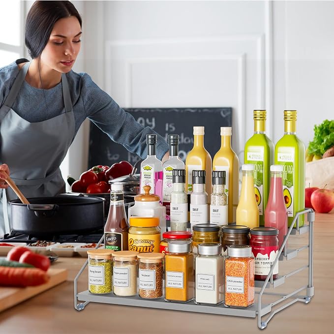 RCHYFEED 4 Tier Spice Rack Organizer, Spice Organization - Image 7