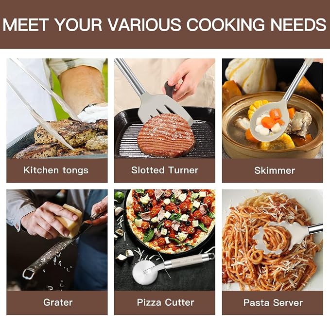 Kitchen Utensils Set-Silicone Cooking Utensils-33pcs Non-Stick Silicone Cooking - Image 8