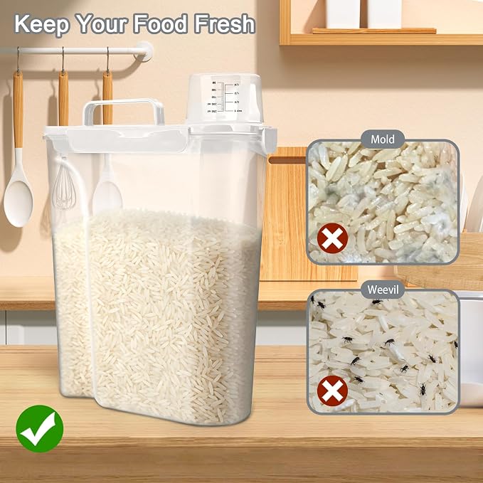 Komzon Rice Storage Containers, Airtight Cereal Containers Storage, - Image 6
