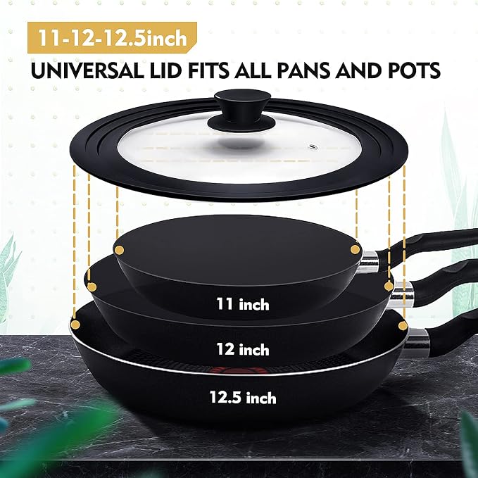 Ydeapi Universal Lid for Pots, Pans and Skillets, Pot Lid - Image 3