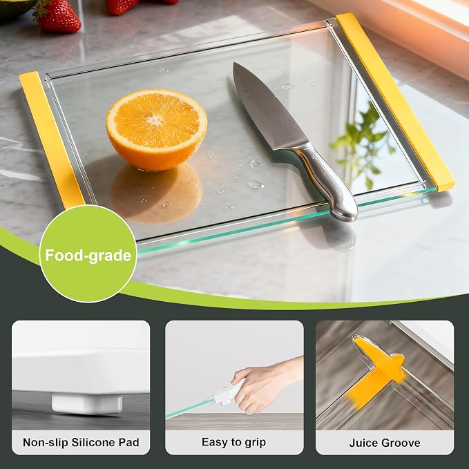 Tempered Glass Cutting Board Set - Image 6