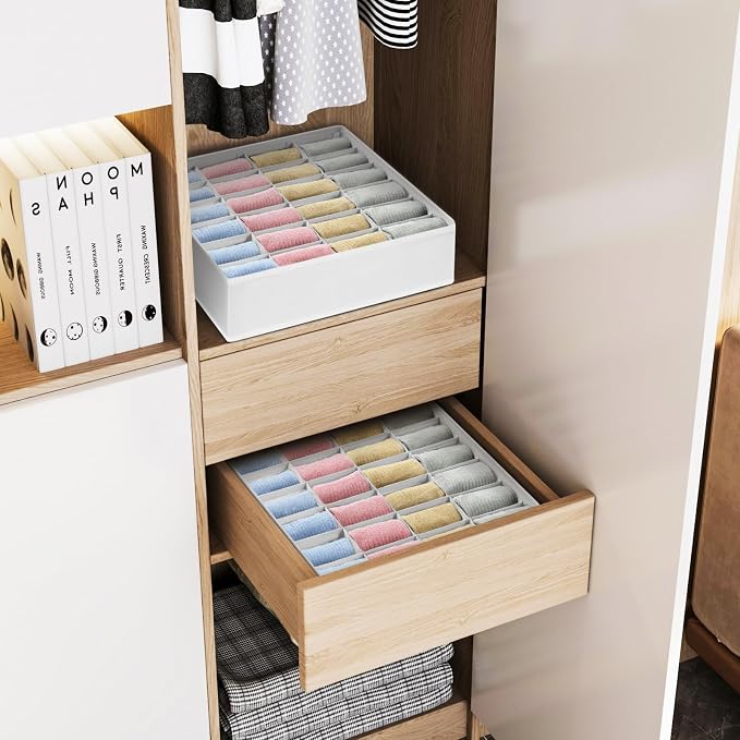 Joyoldelf Sock Organizer Drawer Organizer - Image 6