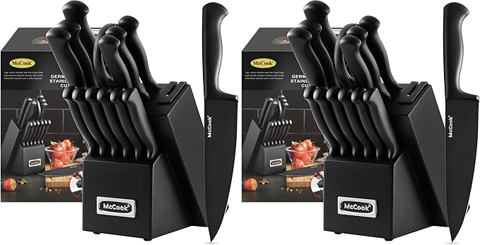 McCook® Knife Sets, German Stainless Steel Knife Block Sets by McCook