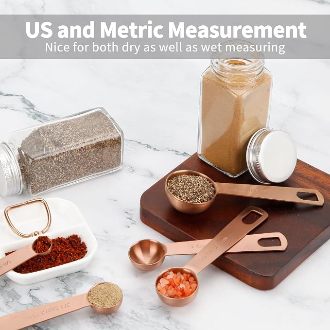 Measuring Spoons, SUS304 Stainless Steel Measuring Cups Set of 7 Piece: 1Tbsp - Image 5