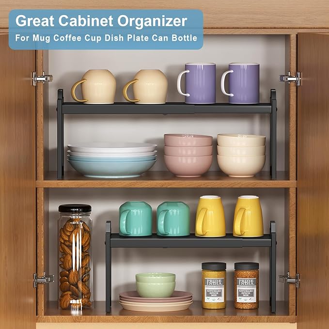 Narrow Expandable Cabinet Shelf Organizer 5.51" Width, Kitchen Counter Storage - Image 5