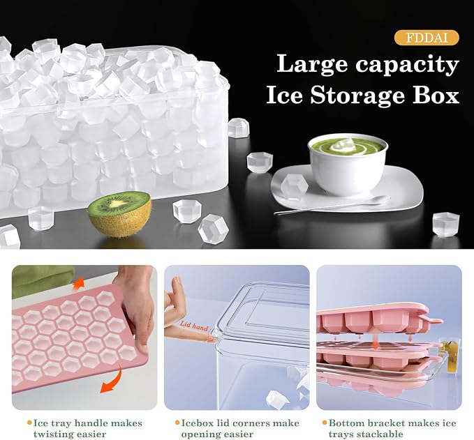 Mini Ice Cube Tray for Freezer: Small Plastic Ice Cubes Trays for Freezer - Image 3