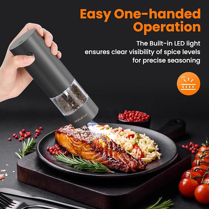 SIMPLETASTE Electric Salt and Pepper Grinder Set - Image 2