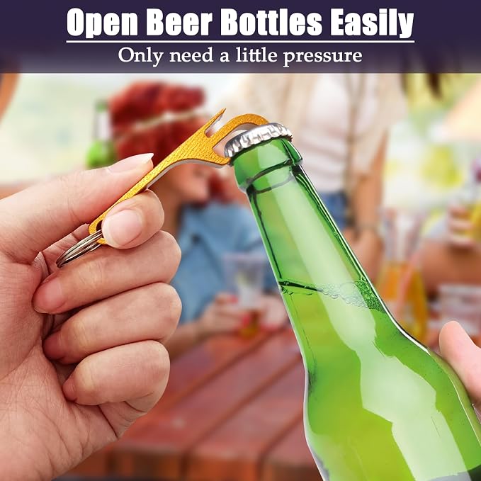 KTOJOY 7 Pack Colorful Beer Bottle Openers, Premium Metal Keychain Bottle Opener - Image 3
