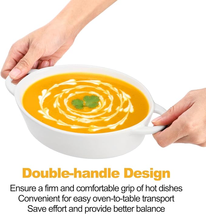 Foraineam 6 Pack 20 oz Oval Au Gratin Baking Dishes - Image 4