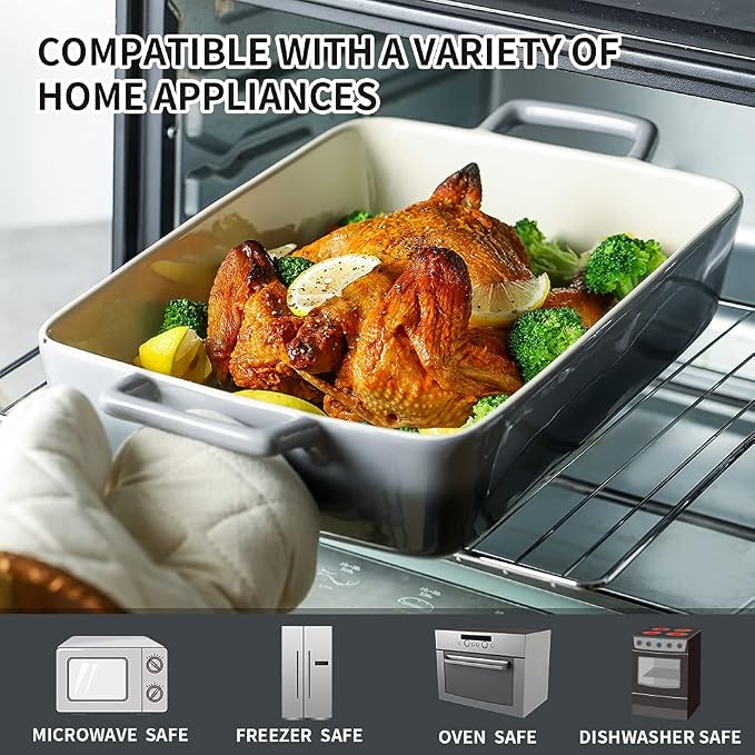 KOOV Bakeware Set, Ceramic Baking Dish, Rectangular Baking Pans - Image 5