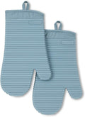 KITCHENAID Ribbed Soft Silicone Oven Mitt 2-Pack Set, Fog Blue by KitchenAid