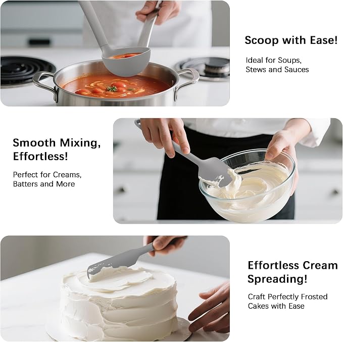 Coukre Silicone Kitchen Cooking Utensils Set - Image 4