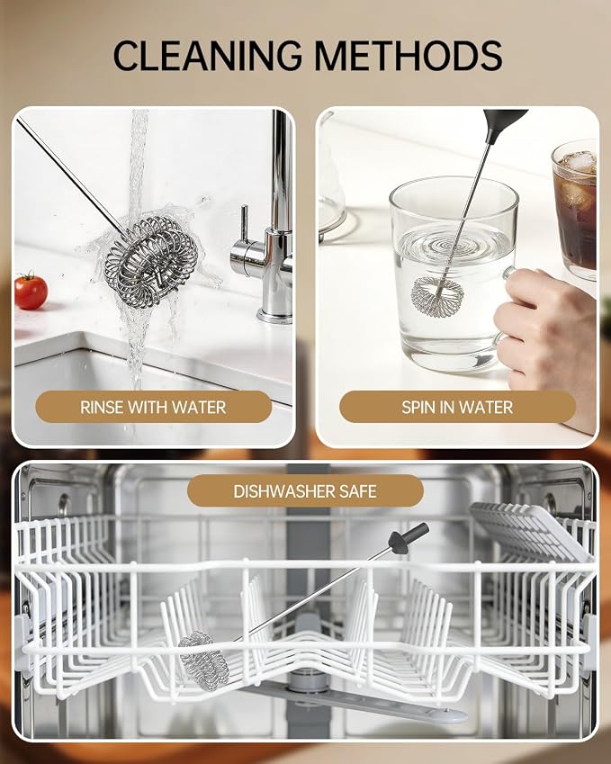 CIRCLE JOY Electric Rechargeable Milk Frother Handheld - Image 6