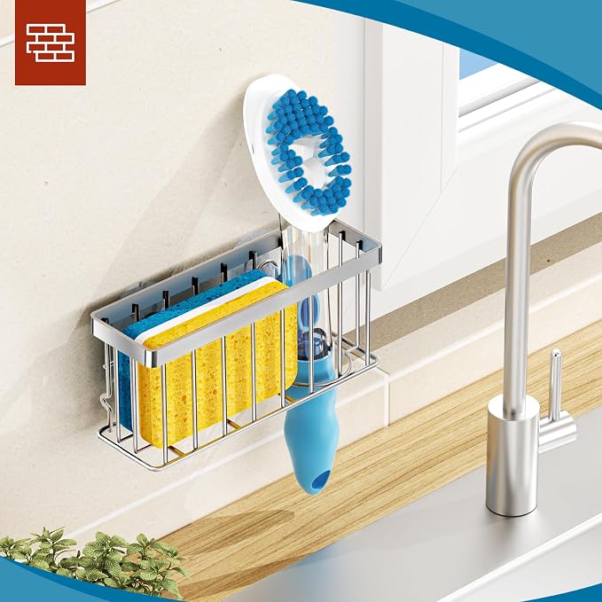 MURLONG Sponge Holder for Kitchen Sink, Sink Caddy Organizer - Image 6