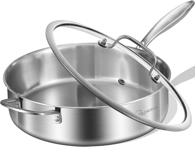 LOLYKITCH Whole Body Tri-Ply Stainless Steel 5.5 QT Sauté Pan by LolyKitch