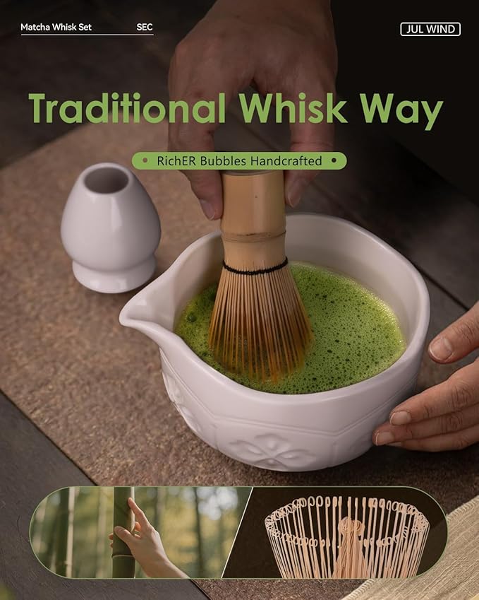Matcha Whisk Set, Ceramic Matcha Bowl - Image 5