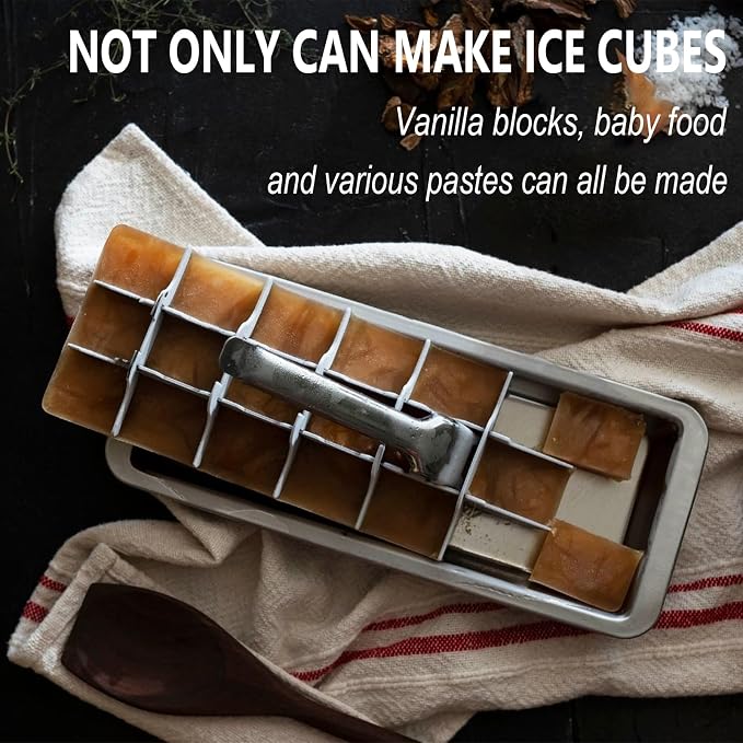 KAYCROWN 18/8 Stainless Steel Ice Cube Tray, 18 Slot Ice Tray - Image 7