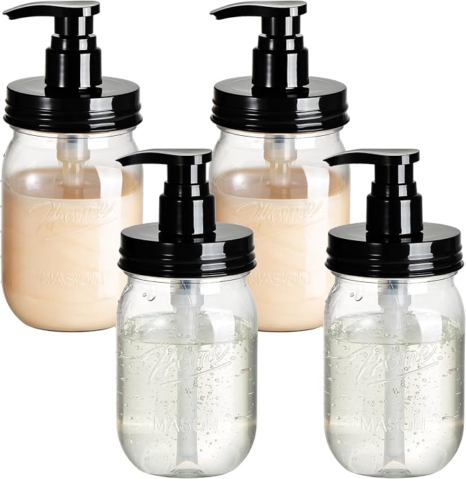 Amolliar Plastic Mason Jar Soap Dispenser by Amolliar