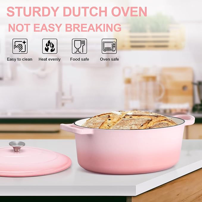 E-far 7QT Oval Dutch Oven Pot - Image 7
