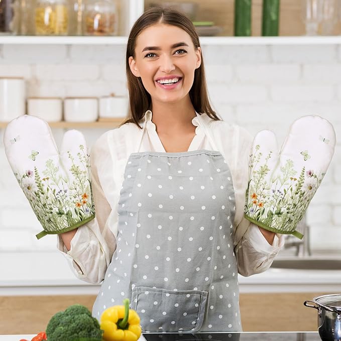 Leinuosen 6 Wild Flower Kitchen Towels Kitchen Decor and Accessories Set Floral - Image 2