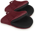 Short Oven Mitts, Heat Resistant 500°F, Silicone Grip Kitchen Gloves, Non-Slip by GOLDMEET