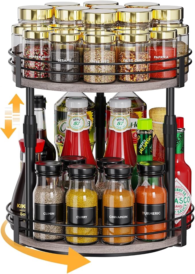 Across-Star Lazy-Susan-Organizer-Spice-Rack, Rotating Spice Organizer by Acorss-Star
