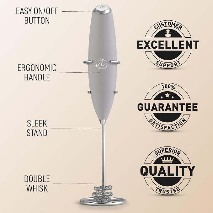 Zulay Kitchen Patented Tornado Triple Whisk Milk Frother - Image 6