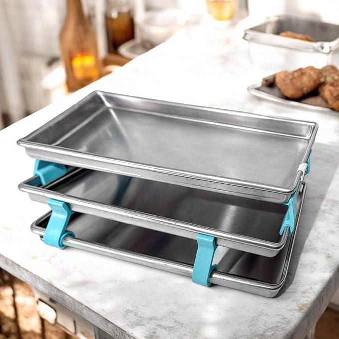 16 PCS Large Cookie Sheet Stackers, Stackable Baking Sheet Holders Reusable - Image 3