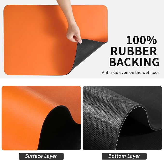 HotLive Dish Drying Mat for Kitchen Counter, Heat Resistant Drainer Mats - Image 5