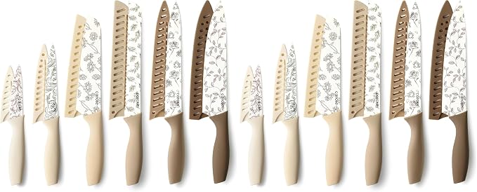 CAROTE 12PCS Knife Set, Kitchen Knife Set by CAROTE